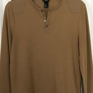 Camel colored military henley